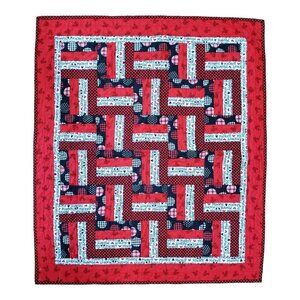 Handmade Mickey Minnie Mouse Patchwork Crib Wall Quilt Throw Blanket 35"‎ x 41"